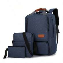 14.5 Inch Laptop Backpack Set, Includes Backpack, Shoulder Bag And Small Pouch, Unisex, Suitable For Travel, Business, Office, Lightweight And Easy To Carry - View 8