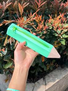 1pc Fun Pencil Shaped Pencil Case, Pencil Shape Student Pencil Pouch, Large Capacity Multi-Color Stationery Storage Box, Suitable For Back To School Season Gift, Gift Packaging Supplies, Storage Bag - Multicolor - View 6