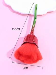 Single Rose Shaped Multi-Function Makeup Brush, Large Powder Brush, Blush Brush, High Aesthetic Value, Portable Makeup Tool - Multicolor - View 6