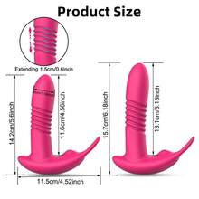 Wearable Vibrator With Remote Control Rabbit Vibrators Telescopic Rotating Vibrating Sex Toys For Woman - one-size - View 7