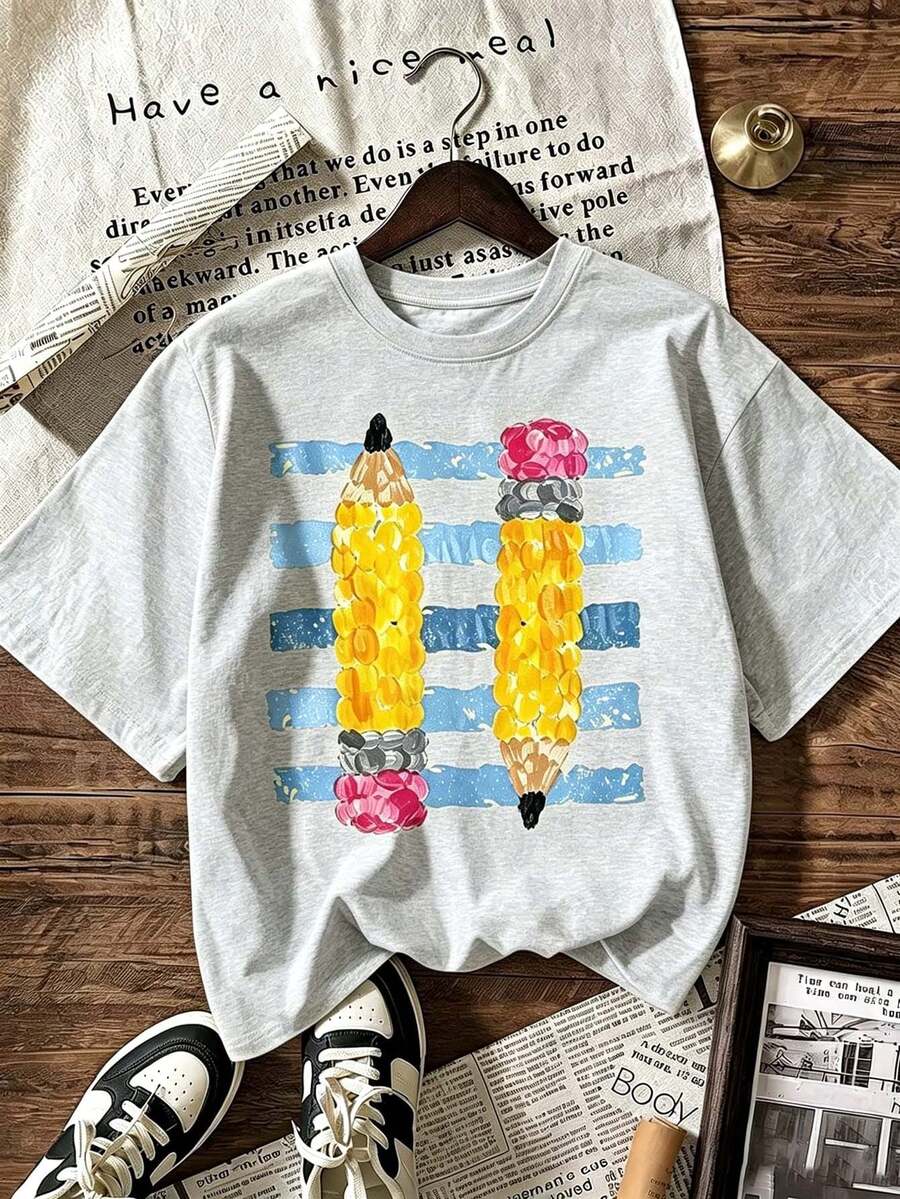 Women T-Shirts - Light Grey - View 1