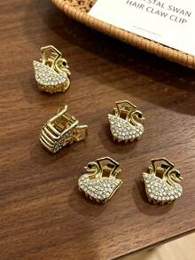 4/10PCS Luxury Style Sparkling Rhinestone Mini Hair Claw Clips, Elegant Rhinestone Bangs Clips, Glamorous Hair Clips, Versatile Niche Hair Accessories, Non-Slip And Secure, Suitable For Daily Commute, Party And Banquet - Multicolor - View 9