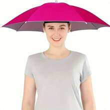 Umbrella Hat - Hands-Free Comfortable Design, Suitable For Camping, Fishing And Gardening Outdoor Sun Protection. Equipped With Elastic Headband, UV Protection Function, Can Be Used As Fishing Hat Or Sun Umbrella Hat - Multicolor - View 10