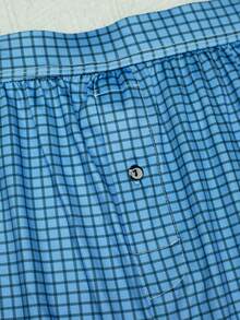 3pcs/Pack Men's Underwear, Polyester Fabric, Soft Plaid Pattern Design, Loose Shorts Style, With Button Fly, Suitable For Daily Wear - Multicolor - View 5