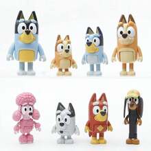 Bluey Theme Puppy Plush Dolls, Including Bingo And Family Characters, Flexible Joints For Multiple Poses, High-Quality Craftsmanship And Durable, Suitable For Room Decoration And Desktop Display, Exquisite Collectible And Thoughtful Gift For Cartoon Fans - Multi-color - View 7