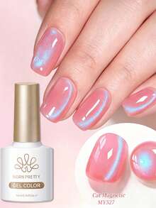 BORN PRETTY 10ml 玻璃貓磁吸凝膠指甲油，UV LED 桃氣泡泡浸泡式卸除 DIY 美甲，適合派對與日常美甲設計 - 粉色 - 查看 6