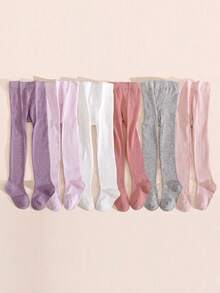 6 Pasang Legging Warna Polos untuk Anak Perempuan, Celana Ketat Serbaguna Cocok untuk Anak Usia 0-12 Tahun untuk Pemakaian Sehari-hari - MultiWarna - View 4