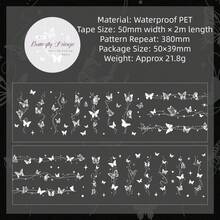 PET Die-Cut Planner Washi Tape, Transparent Base White Ink Printed Lace Bow Stickers Tape, No-Cut Die-Cut Process, Multiple Bows, Ribbons, Lace Patterns, Exquisite And Transparent Design, Moderate Adhesion Without Damaging Paper, Easy To Tear, Suitable For Planner Collage, Photo Album Decoration, Diary Borders, Guka DIY, Gift Wrapping, Korean Ins Gentle Atmosphere, Suitable For Planner Enthusiasts And Students, Create Clean And Fresh Page Effects, Highly Attractive Creative Decorative Tape - A - View 10