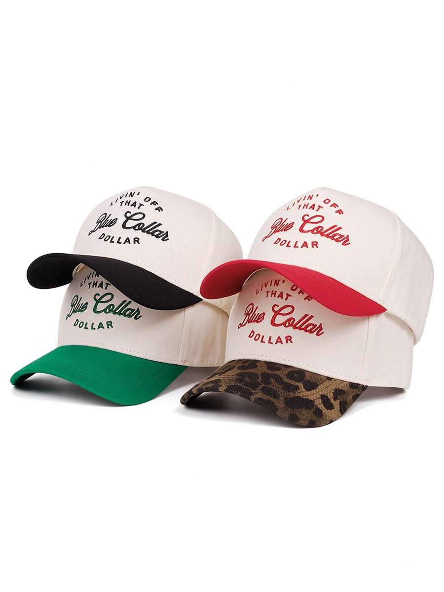 1pc Fashion Creative Hip Hop Hat Letter DOLLAR Embroidered Baseball Hat Outdoor Adjustable Sunshade Hat Daily Decorative Hat Unisex Skateboarding Hat - DOLLAR Letter - View 1