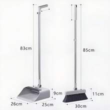 4‑In‑1 Broom And Dustpan Set With Floor Brush & Squeegee,180° Rotatable Broom Head,90° Folding Dustpan For Space‑Saving Storage,Multi‑Functional Cleaning Tools For Home Kitchen Bathroom Floor - A - View 11