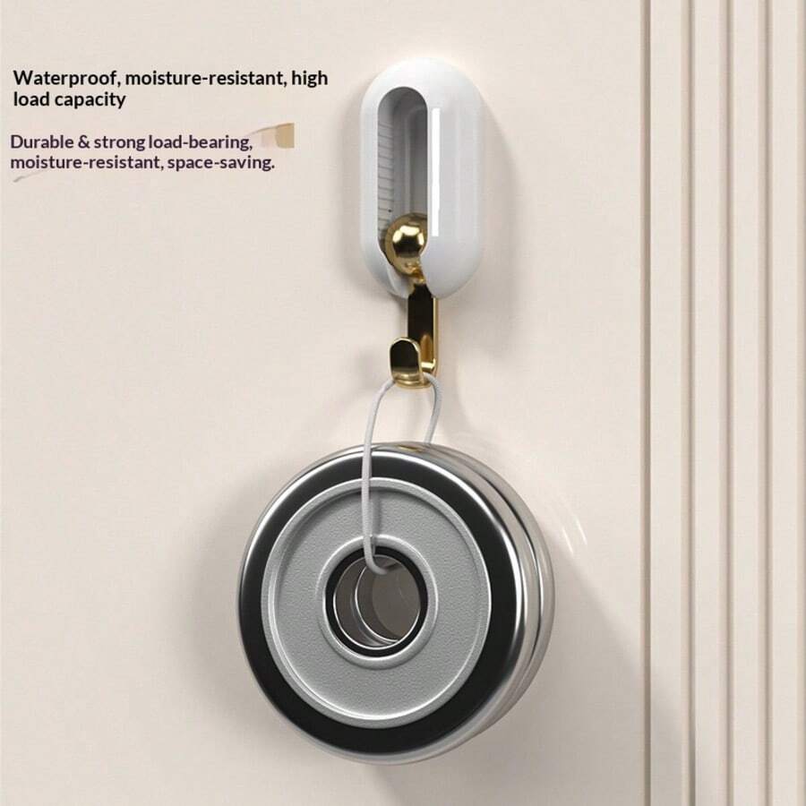 4pcs Universal Swivel Hooks Strong Adhesive Wall Mount Heavy Duty No-Drill Wall Hooks
