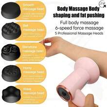 ZM Health Rechargeable Handheld Electric Massager Multi‑Speed Vibration Massage Device, Portable Body Muscle Relax Tool For Neck Shoulder Back Waist Home Daily Fitness Use - Multicolor - View 6