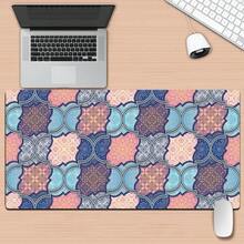 Luckybutterfly 1PC Moroccan Bohemian Geometric Large Mouse Pad,Non‑Slip Rubber Base Desk Mat For Office Gaming - Color Grid - View 1