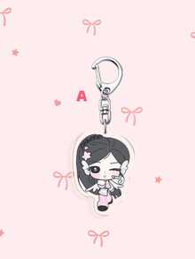 1pc/6pcs Acrylic Keychain, Super Real Me Album Cartoon Character Bag Charm, Y2K Sweet K‑Pop Bag Accessory, Key Holder, Christmas Halloween Gift - Multicolor - View 9
