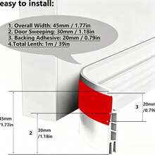 Door Bottom Draft Stopper, Sealing Strip - High-Quality Door Bottom Sealing Strip/Draft Stopper, Bedroom Door Gap Draft Stopper, Warmth & Insect Proof, Soundproof Sealing ( - Quick & Easy Installation), Door Strip Is The Ideal Choice For Resisting Cold - Multicolor - View 4