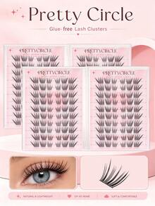 Glue-Free 20-Cluster Reusable Segmented False Eyelashes, High Volume False Eyelashes, Beginner-Friendly, Lightweight And Delicate False Eyelashes, Create Natural And Defined Eyelash Effect, Soft Design Fitting Eye Shape, Excellent Comfort - C - View 10