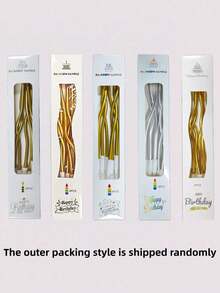 6/18/36 Pcs Curved Birthday Candles, 6 Pcs/Box, Curved Birthday Candles, Cake Decoration, Party Supplies - Multicolor - View 2