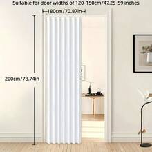 1pc Foldable Door Curtain, Thickened Fabric Room Divider, Waterproof Hook With Tie, Machine Washable, Minimalist Style, Easy Installation Blackout Partition Curtain - Multicolor - View 23