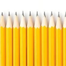 Kit 12 Lápis Grafite Com Borracha Escrever Hb Nº 2 Escolar, Escritório Lápis de Madeira Amarelo - Kit 12 Lápis - Visão 3
