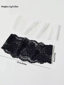 2件/1組時尚女款蕾絲花卉印花柔軟防滑髮帶，彈性瑜伽運動髮飾，適合日常穿著與多種場合 - 彩色 - 查看 4