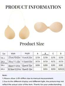 1pc Invisible Spaghetti Strap Round Cup Support Adhesive Bra With Adjustable Shoulder Straps, Suitable For Camisoles And Backless Dresses - Multicolor - View 5