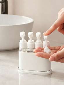 Travel Refillable Bottle Set, Portable Toiletry Dispenser Set, With Labels, Travel Refillable Bottles, For Storing Toiletries; Perfect Gift For Travelers, Holiday Gift, Christmas Gift - Regular Model - View 2