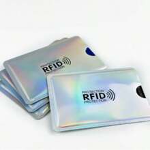 2/10pcs ID Card Holder, Signal Blocking, Protects Personal Information, Laser Appearance, Lightweight And Portable, Suitable For Storing Campus Card, Bank Card, ID Card, Exhibition Badge, Bus Card, School Supplies, Card Holder, ID Sleeve, Christmas Gift - Multi-color - View 5