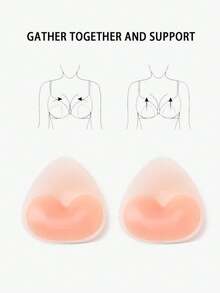 1 Pair Invisible Silicone Nipple Covers (Includes 30 Round Nipple Stickers), Smooth Edges Without Bulge, Suitable For Wearing With Thin Clothing - Multicolor - View 3