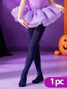 1pc Solid Color Fashion Kids Dance Tights, Girls Dance Practice Tights, Velvet Stockings, Suitable For All Seasons, Halloween, Multi-Color Options - Multicolor - View 11