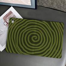 1pc Green Vortex Spiral Star Protective Flip Cover Tablet Case With Pen Slot, Compatible With IPad 10th Gen Smart Case/Air 13(M3 2025)/Air 11/11(A16 2025), Compatible With Oppo Pad, Compatible With Huawei MatePad, Compatible With Vivo Pad, Compatible With Honor Pad, Compatible With Xiaoxin Pad - Multicolor - View 2
