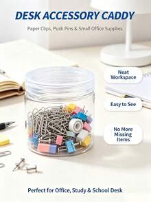 10pcs Transparent Plastic Jars With Lids, Suitable For Storing Slime, DIY Crafts And Jewelry. Featuring A Transparent Round Design For Easy Observation Of Contents, Leak-Proof Sealed Lids, Lightweight And Reusable Material. Perfect For Home Storage, Travel And Small Accessory Organization. - White - View 7