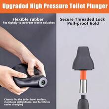 Upgraded Toilet Plunger, High Pressure Toilet Plunger, Powerful Drain Unclogger, Toilet Brush And Plunger Set, All Purpose Toilet Unclogging Bathroom(Plunger Upgrade) - Plunger Upgrade - View 6