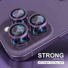 XINHONGYU 6片裝防刮超透鋼化玻璃相機鏡頭保護貼，適用於Phone 18 Pro Max/Phone 18 Pro/Phone 17 Pro Max/17 Pro/17 Air/17、16 (6.1吋) 與 16 Plus (6.7吋)，9H鋼化玻璃金屬環保護，高清晰透明，相容 15 Pro Max、14 Plus、13、12、11、15 Pro、15 Plus、14 Pro，完美貼合 - 紫色 - 查看 5