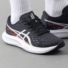 Asics New Women's HYPER SPEED 4 Racing Cushioning Comfortable Breathable Casual Running Shoes - Black/White Orange - View 3