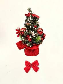 1 Set Of Mini Christmas Trees, Perfect For Home And Desktop Decorations. Adorned With Berries, Snowflakes, And Greenery. Suitable For Christmas Decorations, Table Decorations, Home Decor, And Room Decor. - Multicolor - View 10