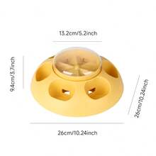 Dog Press-To-Release Slow Feeder Semi-Automatic Pet Food Dispenser, Slow Feeding Bowl, Interactive Food Toy And Puzzle Feeder For Dogs - Multicolor - View 2
