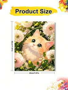 DIY Paint By Numbers Set - Cute Cat Unframe DIY Canvas Art, Perfect Home Decoration & Creative Gift Idea - Sets - View 9