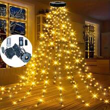 200/280/300 LED Christmas Tree Lights, Christmas Fairy String Lights, 8 Modes LED Holiday Lights With Remote Control, Warm White & Multicolor Christmas Lights For Indoor Outdoor Tree, Garden, Patio And Holiday Decor - Waterfall Light - View 9