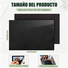 Marcos de fotos magnéticos reutilizables, se adhieren a superficies metálicas y magnéticas, múltiples tamaños, decoración versátil para fotos, pósters y paneles decorativos, uso en nevera, salón y oficina - 6 pulgadas/10Pcs - Ver 3