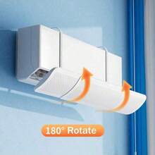 1pc Air Conditioner Wind Deflector, Retractable Cold Air Deflector, Universal Hook Design, Efficient Wind Blocking, Easy To Use, Durable ABS Material, Suitable For Home, Bedroom, Dormitory And Office - White - View 4