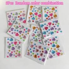 10 buah Stiker Kamera, Stiker Hati & Berlian Gaya , Stiker Mengkilap Dekoratif 3D, Cocok untuk Papan Klip, Dekorasi Ponsel, Riasan, Kerajinan DIY, Perlengkapan Alat Tulis Warna Acak - Stiker rhinestones untuk makeup - View 11
