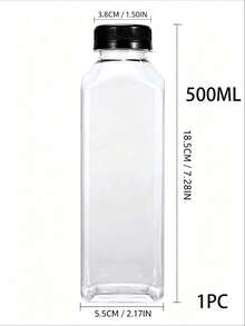 Botol Plastik Kecil dengan Tutup Ulir, Cocok untuk Cairan, Jus, Minuman Kesehatan - Botol Konsentrat Jus Jahe - Botol Mini Transparan yang Dapat Digunakan Kembali/Anti Bocor/Dapat Dibekukan, Wadah Plastik 2oz dengan Tutup - Hitam - View 20