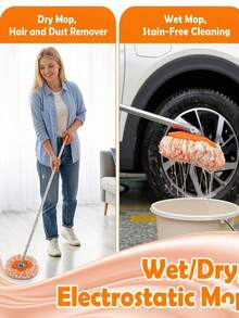 1pc Long Handle Wall Cleaning Mop, Multi-Function Wall Cleaning Mop, Dusting Duster, Telescopic Dusting Duster, Back To School Season - Cleaning Duster - View 3