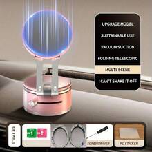 Upgraded Foldable Magnetic Car Phone Holder – 360° Rotatable Extendable Suction Mount For Dashboard, Tile & Glass, ABS Design, With Wrench & Pad - Multicolor - View 13