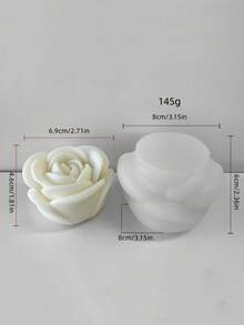 A Large, Medium, And Small Rose Scented Candle Silicone Mold - A-White - View 4