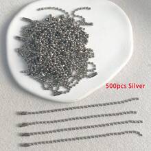Bulk Metal Bead Chain, Dog Tag Metal Chain Key Ring, Adjustable Key Ring Bead Chain, Bracelet Making Kit, Bracelet Pendant Accessories, With DIY Handmade Connector (Mixed Colors) - Multiple Styles - View 15