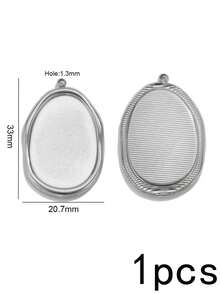1pc Organic Textured Stainless Steel Charms For Jewelry Making, 18K Gold Plated Irregular Blank Pendant For DIY Necklace Bracelet Making - Pendants - View 15