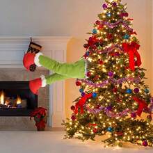 The Grinch 1pc Plush Arm Or Leg Christmas Tree Decoration, 2 Styles Available, Suitable For Christmas Home Decor And Holiday Party Setup, Ideal Fun Christmas Tree Hanging Ornament And Holiday Photo Prop - Multi-color - View 4