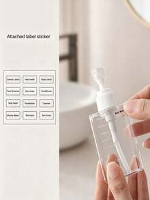 Travel Refillable Bottle Set, Portable Toiletry Dispenser Set, With Labels, Travel Refillable Bottles, For Storing Toiletries; Perfect Gift For Travelers, Holiday Gift, Christmas Gift - Regular Model - View 6