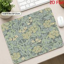 Large Mouse Pad Featuring A 2D Retro Floral Pattern And Elegant Botanical Design; Perfect For Office Or Home Desks. It Offers A Stain-Resistant, Comfortable Surface That Is Easy To Maintain-An Ideal Gift For Gamers And Professionals Alike. - Mouse Pad - View 3